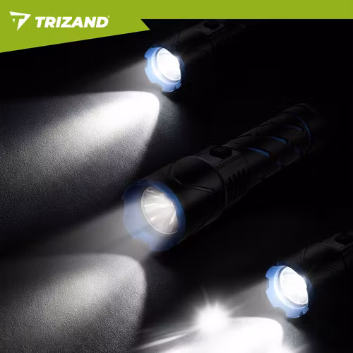 TRIZAND LED Taktisk Ficklampa 800 lm – Kraftfull, Uppladdningsbar & Alltid Redo