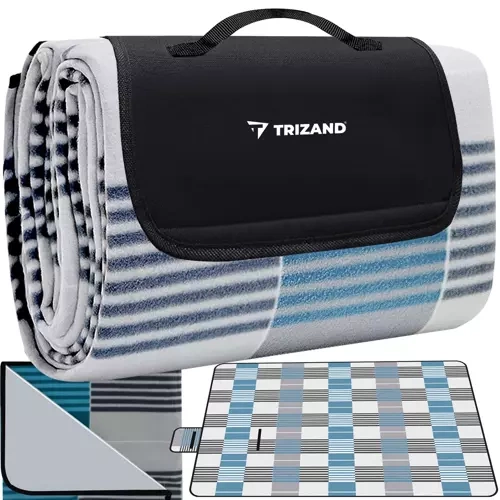TRIZAND Strandfilt 200x200 cm – Vattentät Picknickfilt & Campingmatta