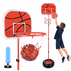 Basketkorg 170 cm – Justerbar Basketkorg för Barn med Boll & Pump