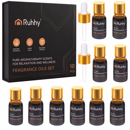 Doftolja Set 10x10 ml – Aromoljor för Diffusor & Aromaterapi