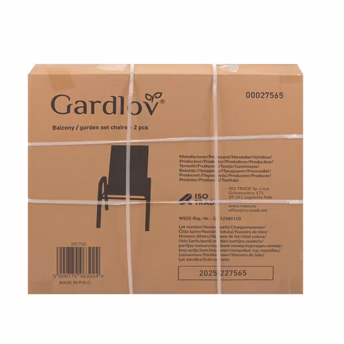 Trädgårdsstolsset 2 delar – Gardlov | Balkongmöbler