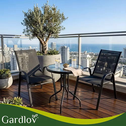 Balkongmöbelset – Bord + 2 stolar Gardlov