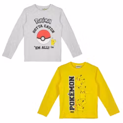 2 st - Pokémon barntröja med lång ärm 6-12 år