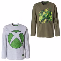 2 st - Xbox barn långärmad t-shirt, topp 6-12 år