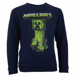 Minecraft barnhoodie blå 6–12 år (116–152 cm)