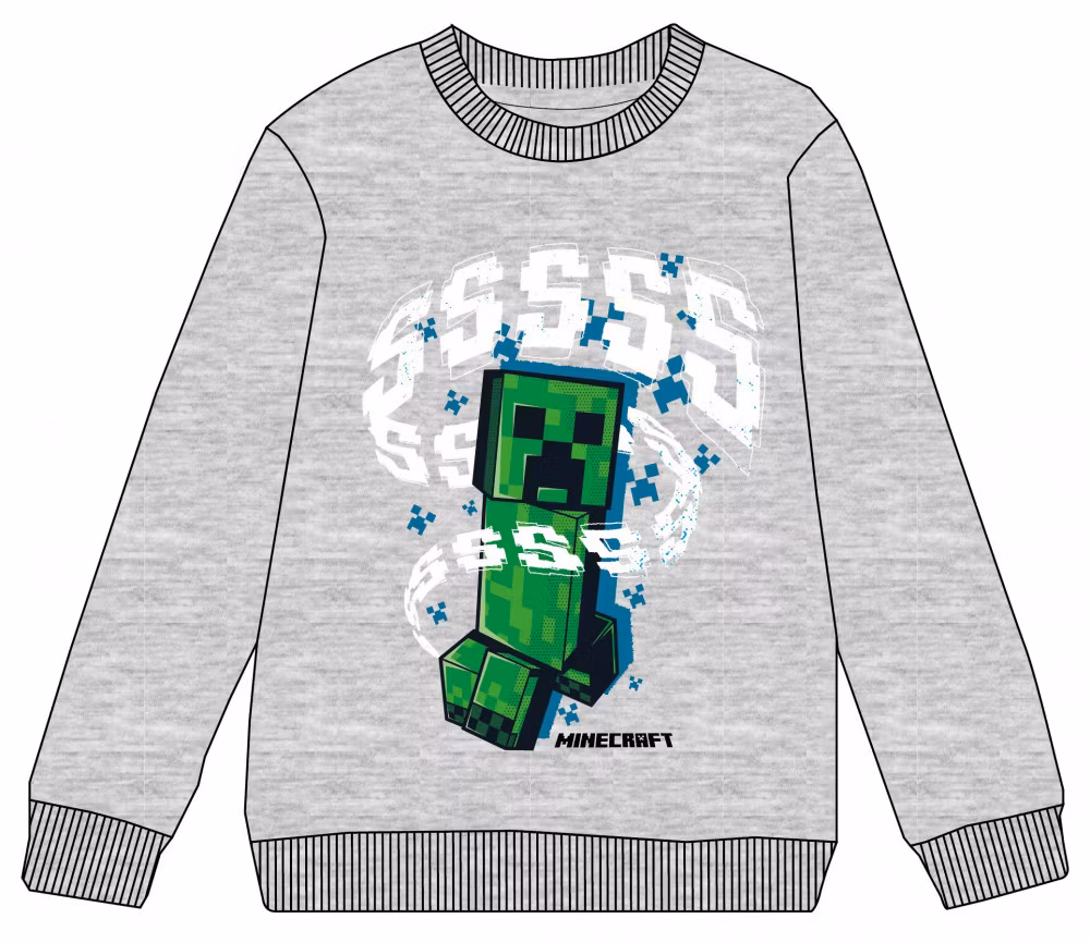 Minecraft barnhoodie 6–12 år (116–152 cm) bomull