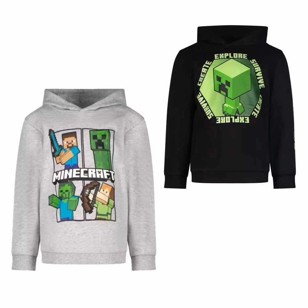 Minecraft barnhoodie flerfärgad 6–12 år (116–152 cm)