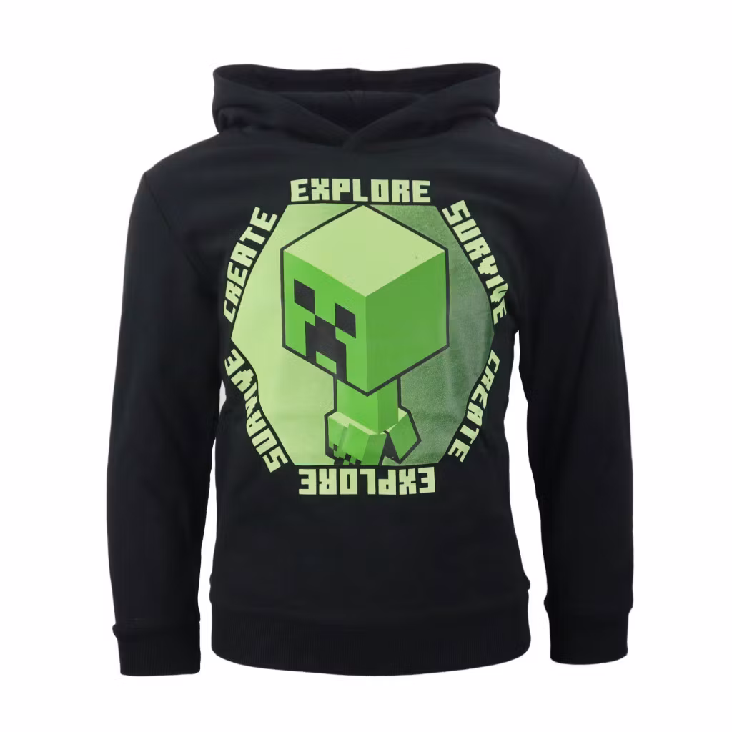 Minecraft barnhoodie flerfärgad 6–12 år (116–152 cm)