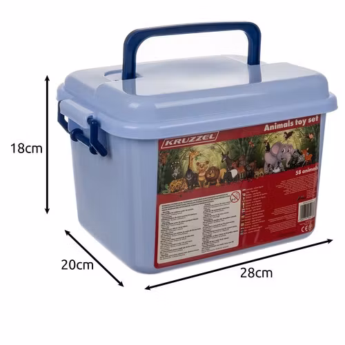 Djur figurset 48 delar – bondgård & safari leksaker barn