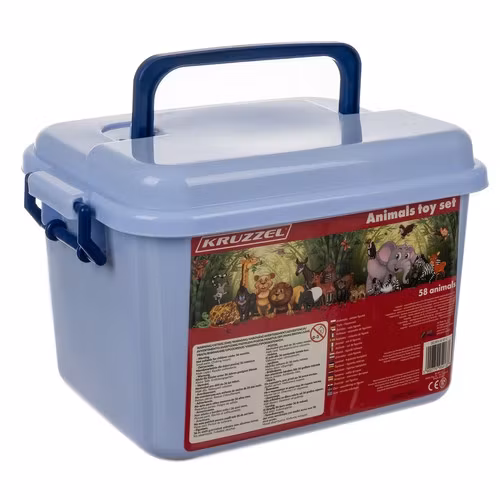 Djur figurset 48 delar – bondgård & safari leksaker barn