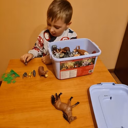 Djur figurset 48 delar – bondgård & safari leksaker barn