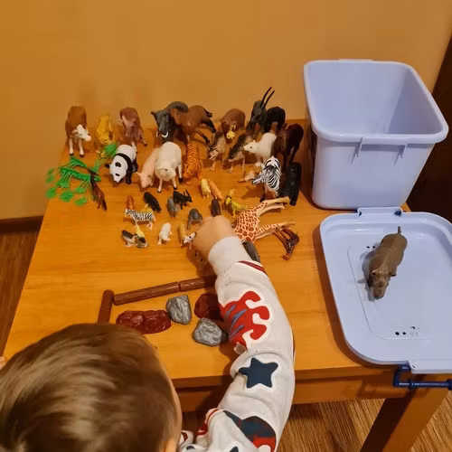 Djur figurset 48 delar – bondgård & safari leksaker barn