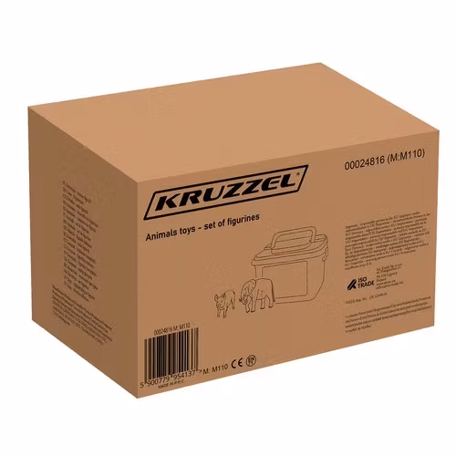 Djur figurset 48 delar – bondgård & safari leksaker barn