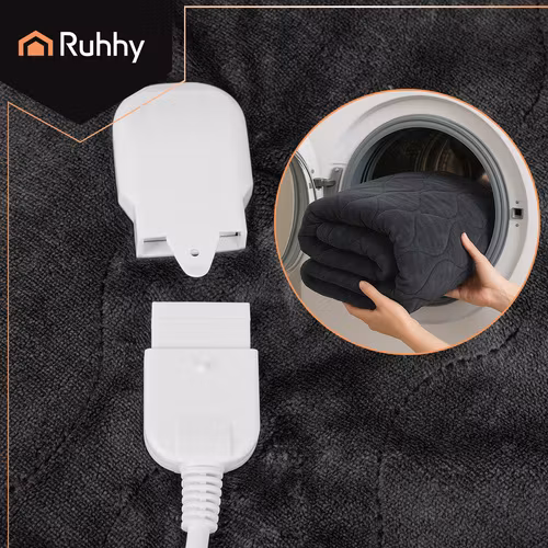 Elektrisk filt 180 × 130 cm – RUHHY värmefilt med 6 lägen