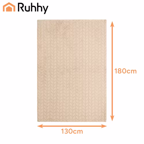 Elektrisk filt 180 × 130 cm – RUHHY med 10 värmelägen & timer-Beige