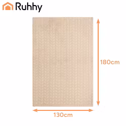 Elektrisk filt 180 × 130 cm – RUHHY med 10 värmelägen & timer-Beige
