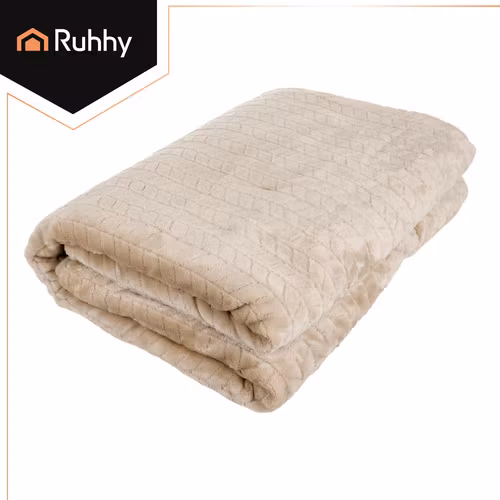 Elektrisk filt 180 × 130 cm – RUHHY med 10 värmelägen & timer-Beige