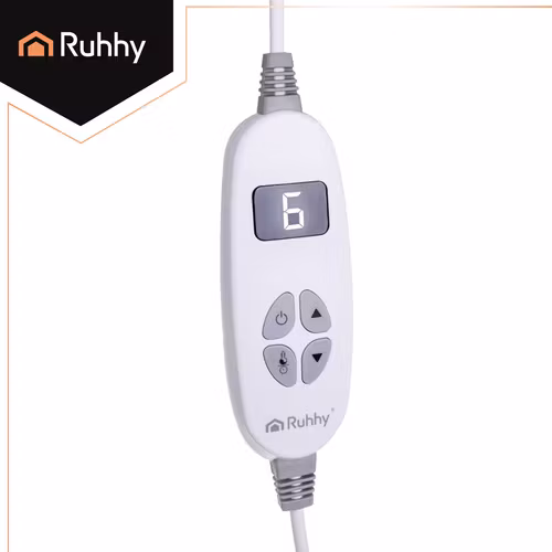 Elektrisk filt 180 × 130 cm – RUHHY med 10 värmelägen & timer-Beige