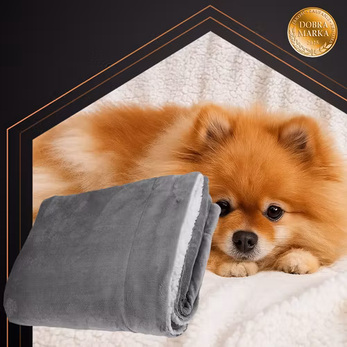 Dubbelsidig filt 150 × 200 cm – mörkgrå RUHHY