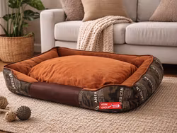 Hundeseng sofa til hunde blød, fluffy og komfortabel mellemstor hund - grå