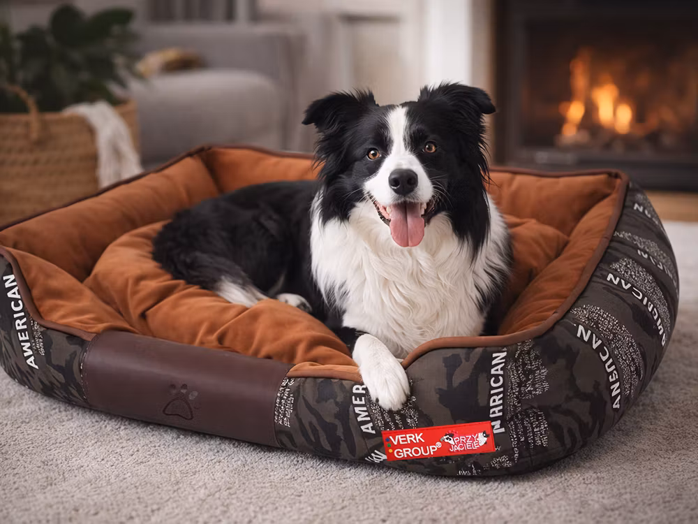 Hundbäddssoffa för hundar mjuk fluffig bekväm medelstor hund - grå