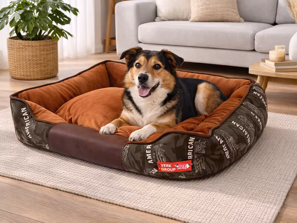 Hundbäddssoffa för hundar mjuk fluffig bekväm medelstor hund - grå