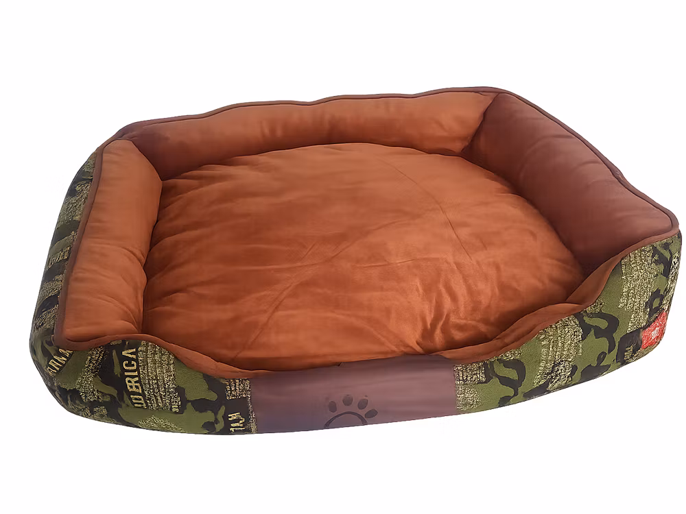 Hundbäddssoffa för hundar mjuk fluffig bekväm medelstor hund - grön