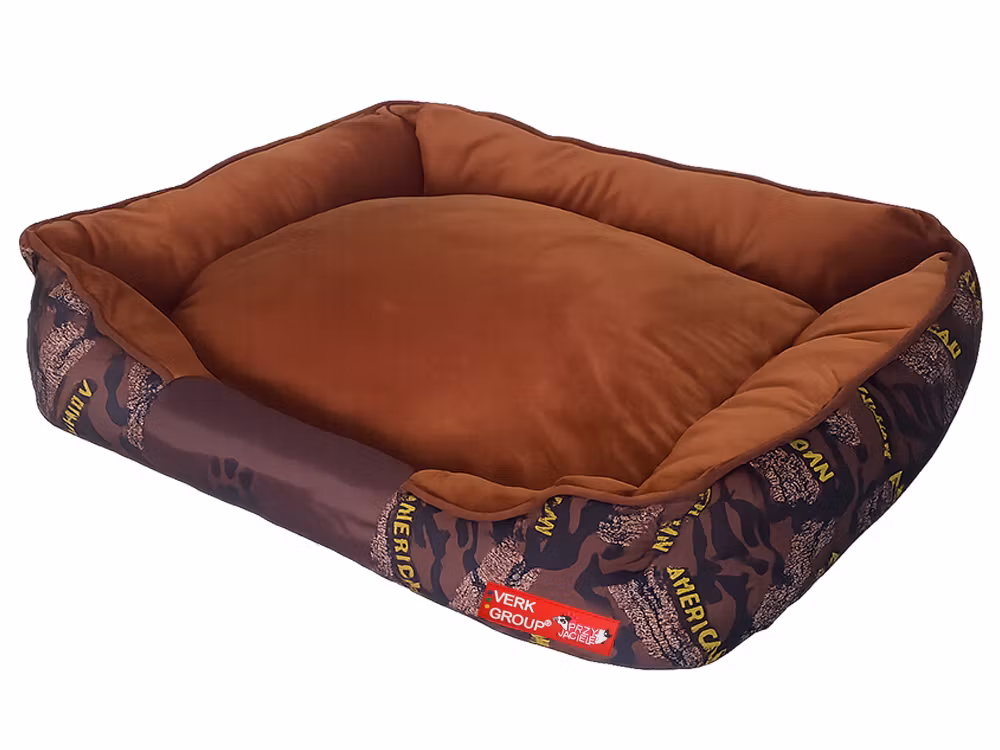 Hundbäddssoffa för hundar mjuk fluffig bekväm medelstor hund - Brun