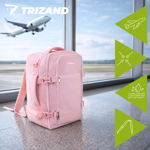 Trizand Reseryggsäck 40 × 25 × 20 cm – 20L (Rosa, 2-i-1)
