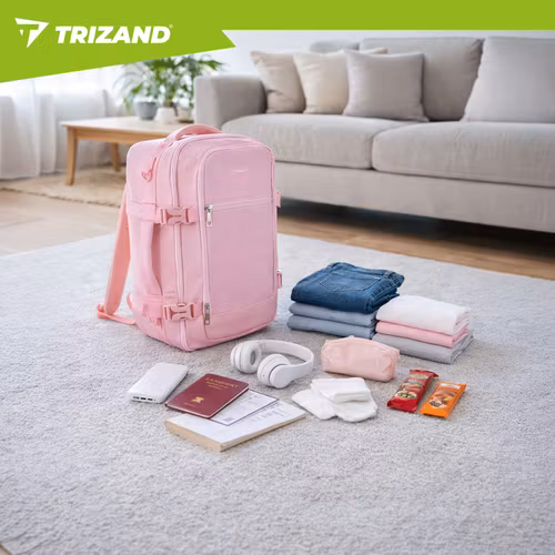 Trizand Reseryggsäck 40 × 25 × 20 cm – 20L (Rosa, 2-i-1)