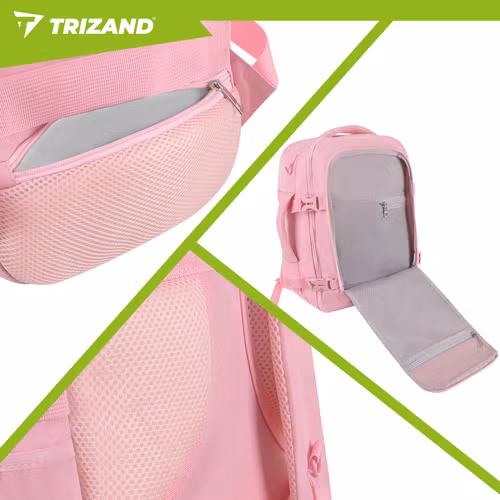 Trizand Reseryggsäck 40 × 25 × 20 cm – 20L (Rosa, 2-i-1)
