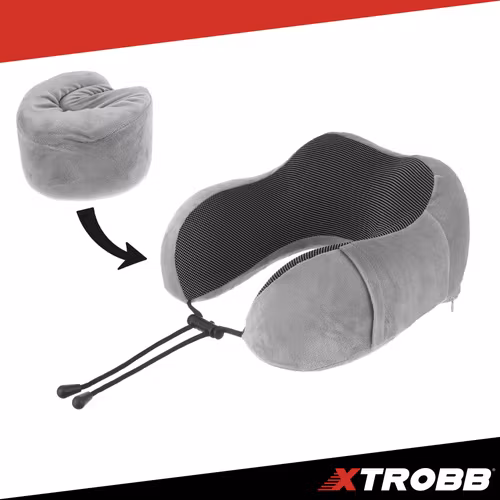 Resekudde Nacke 4-i-1 – Memory Foam Flygkudde XTROBB