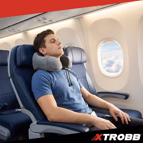 Resekudde Nacke 4-i-1 – Memory Foam Flygkudde XTROBB