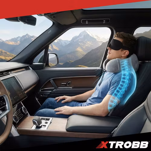 Resekudde Nacke 4-i-1 – Memory Foam Flygkudde XTROBB