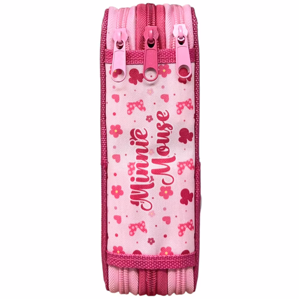 Disney Minnie Pennfodral Fyllt 3 Lager – Rosa Skolfodral