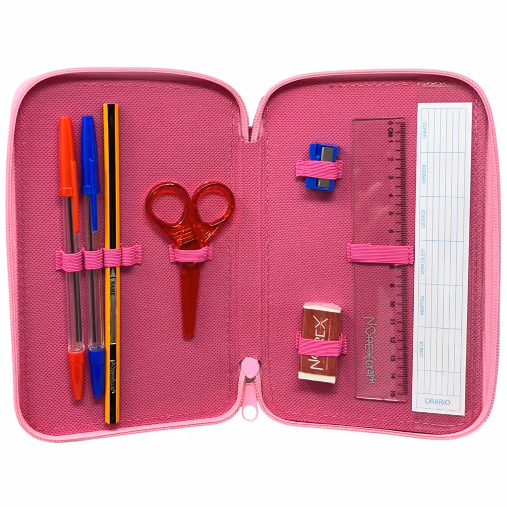 Disney Minnie Pennfodral Fyllt 3 Lager – Rosa Skolfodral