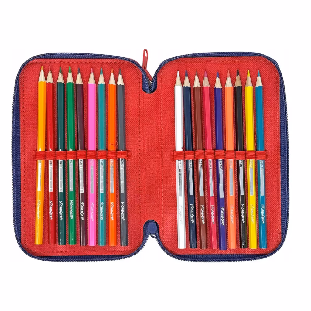 Spider-Man Pennfodral Fyllt 3 Fack – Rött Skolfodral