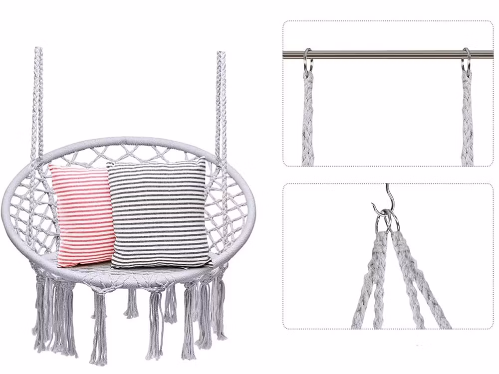 Hängstol Storkbo 80 cm – Boho hängande fåtölj för hem & trädgård