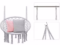 Hängstol Storkbo 80 cm – Boho hängande fåtölj för hem & trädgård