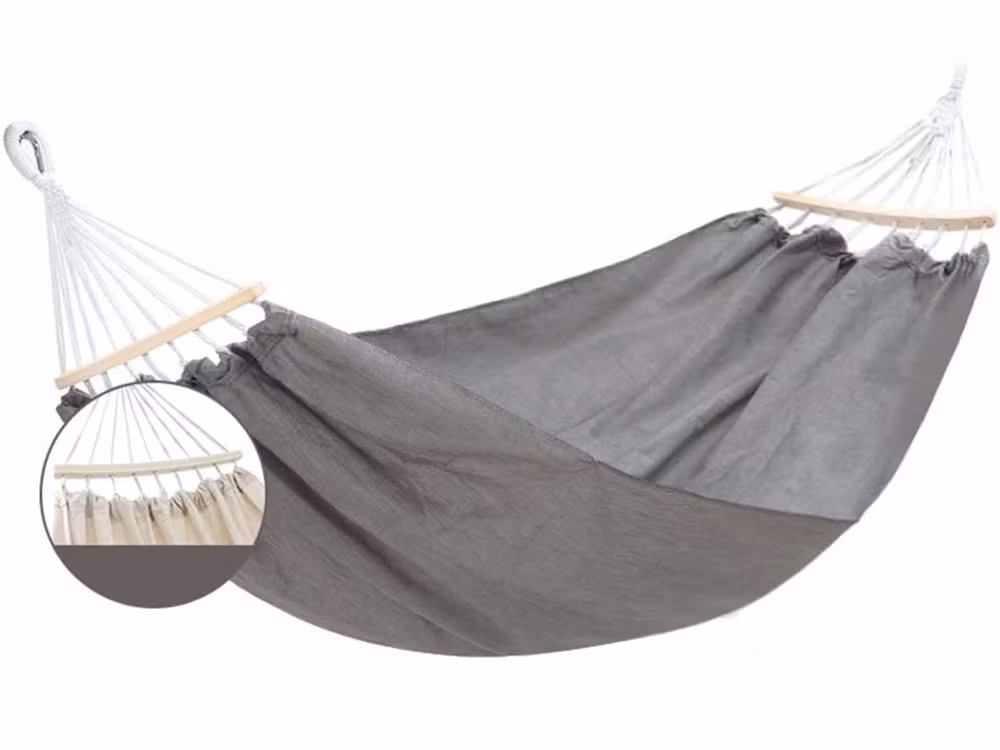 Hängande dubbelgunga för trädgården, stark xxl, stort överdrag med rep