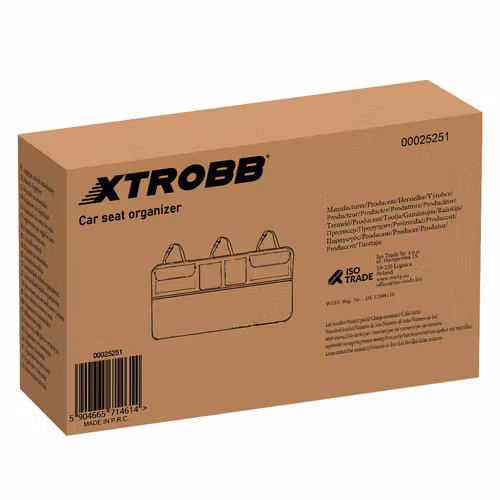 Bagageorganisatör Bil XTROBB – Ryggstödsförvaring 8 Fickor
