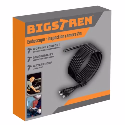 Endoskopkamera 2m Full HD – Inspektionskamera för Mobil