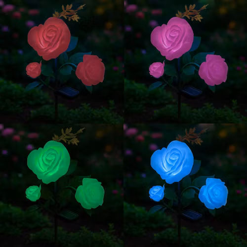 Solcells lampa rosor LED – Trädgårdsbelysning GARDLOV