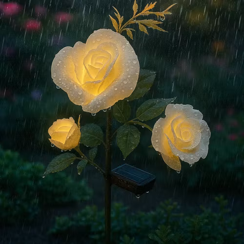 Solcells lampa rosor LED – Trädgårdsbelysning GARDLOV