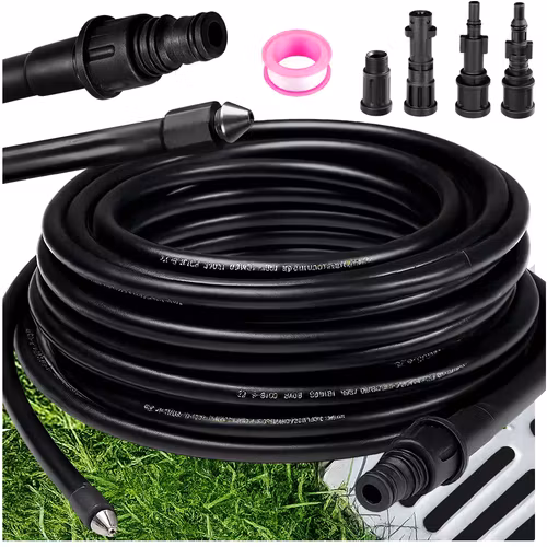 Rörrengöringsslang med adapter 15m