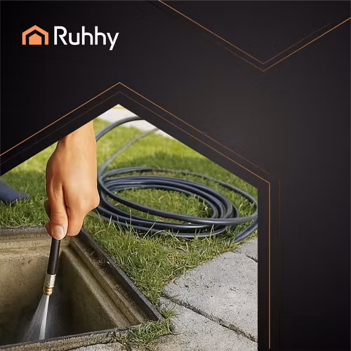 Rörrengöringsslang med adapter 15m