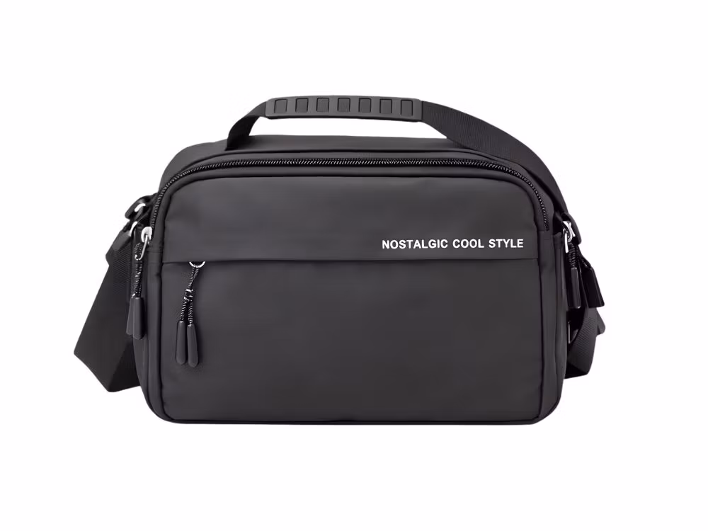 Herrnjurväska axelväska handväska crossbodyväska svart justerbar