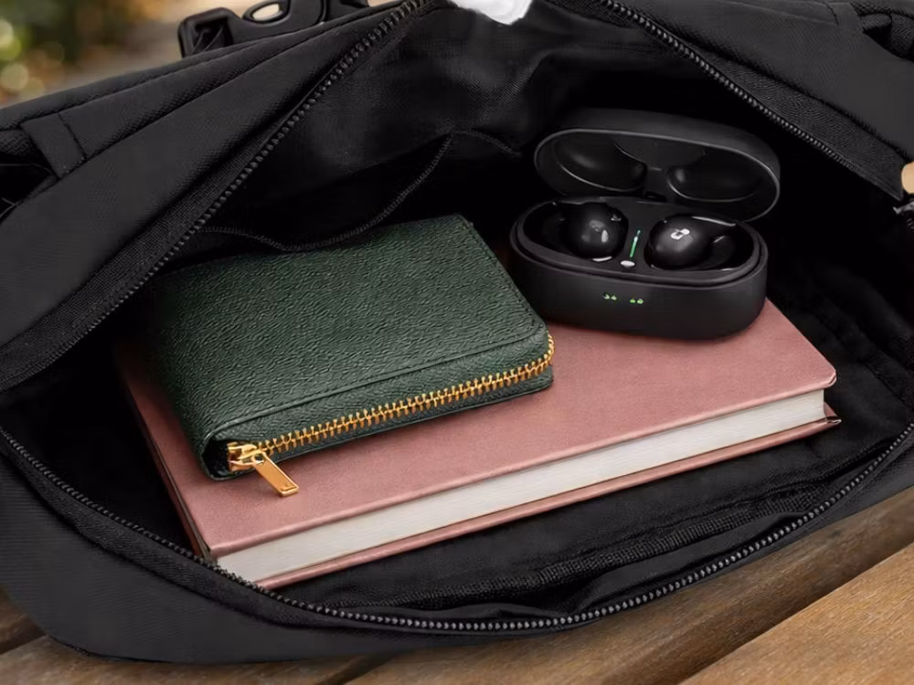 Herr njurväska höftväska bältesväska justerbar sportväska svart