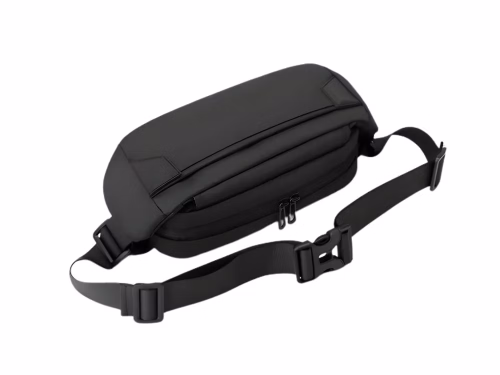 Herr njurväska höftväska bältesväska justerbar sportväska svart