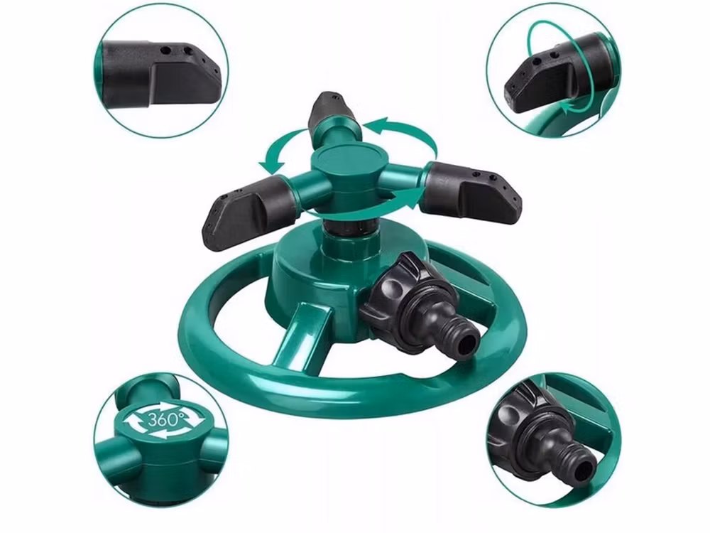 Trädgårdsspridare för gräs Roterande 360° justerbar